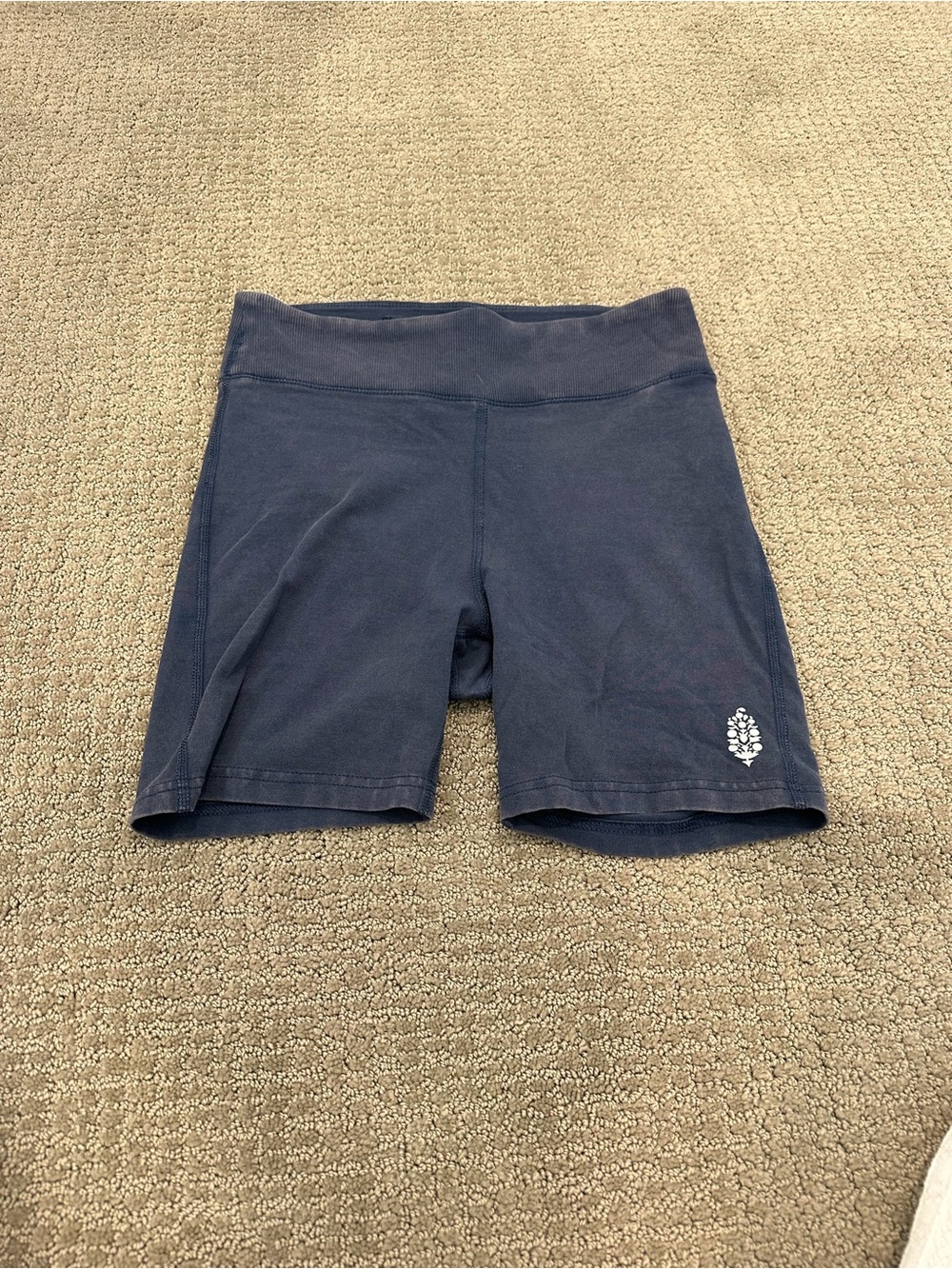Free People FP Movement Navy High Rise Biker Shorts Bike Shorts